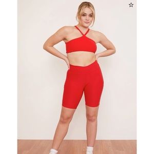 Red Biker Short